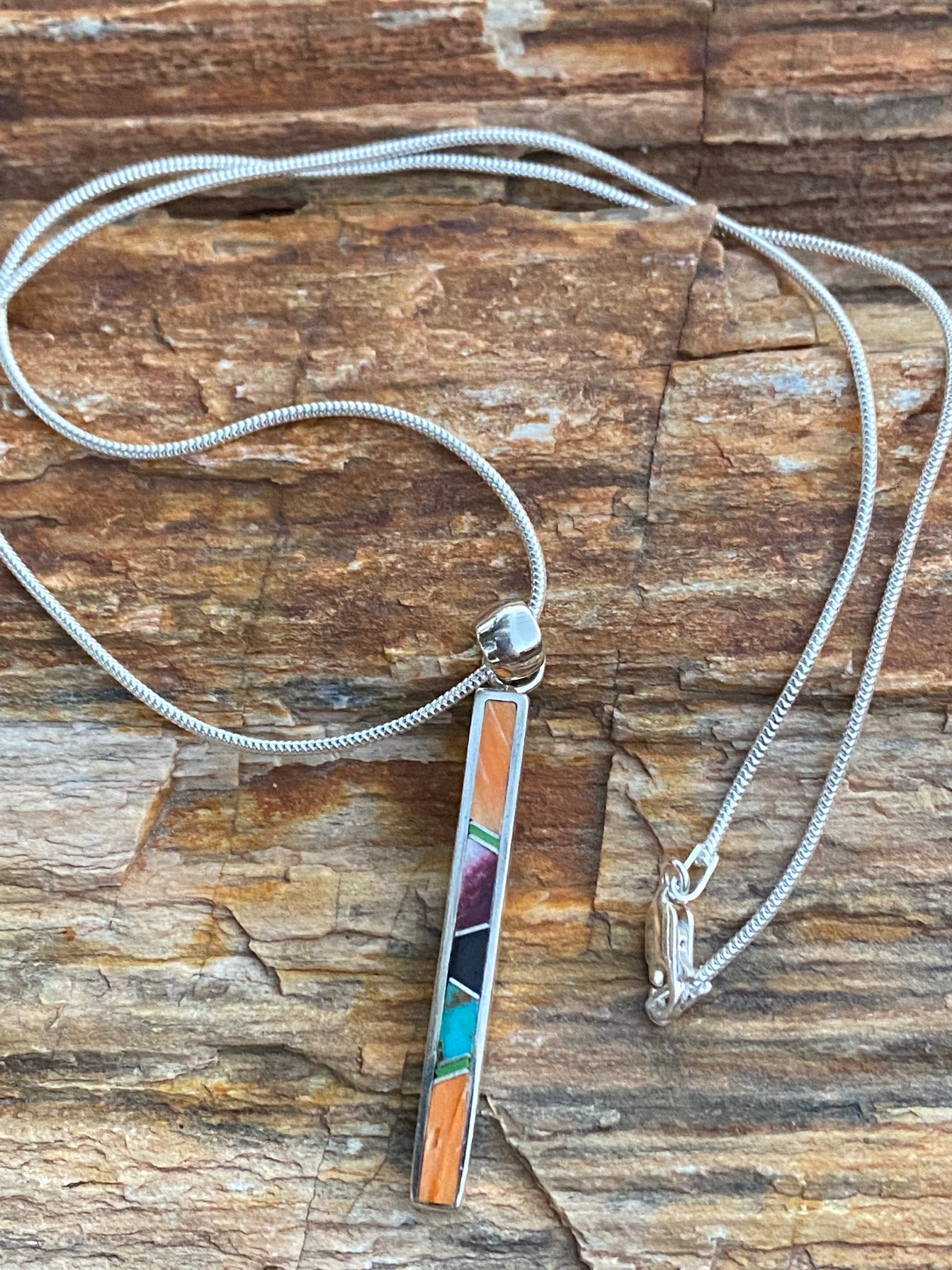 Rainbow Pendant & Sterling Silver Chain